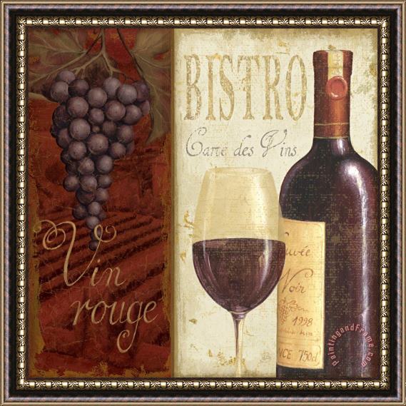 Daphne Brissonnet Wine List I Framed Painting