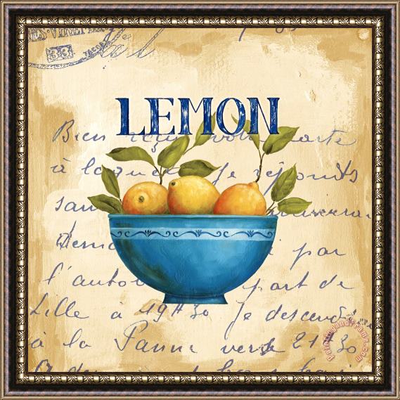 Daphne Brissonnet Zest of Lemons Framed Painting