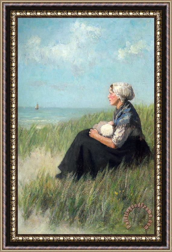 David Adolf Constant Artz Mother And Child in The Dunes Framed Print