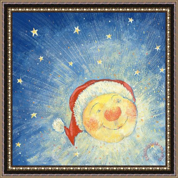 David Cooke Christmas Moon Framed Painting