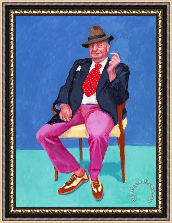 David Hockney Barry Humphries, 2015 Framed Painting