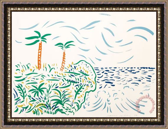 David Hockney Bora Bora, 1980 Framed Painting