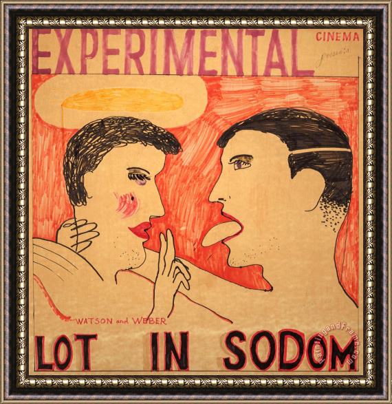 David Hockney Lot in Sodom Framed Painting