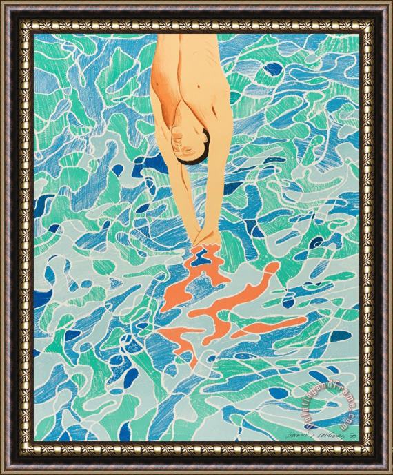 David Hockney Olympische Spiele Munchen, 1972 (baggott 34), 1972 Framed Print