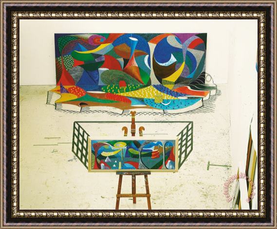 David Hockney Snails Space The Studio March 28th 1995, 1995 Framed Print