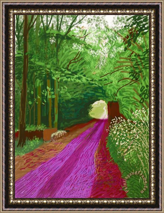 David Hockney The Arrival of Spring in Woldgate, East Yorkshire in 2011 (twenty Eleven)'31 May, No. 1 (900), 2011 Framed Painting
