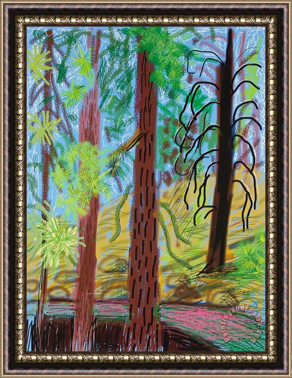 David Hockney Untitled No. 6 From The Yosemite Suite, 2010 Framed Painting