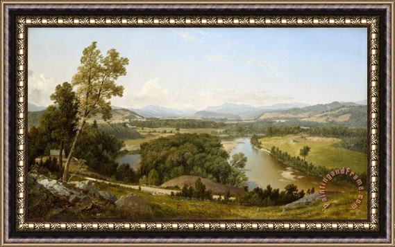 David Johnson Study, Franconia Mountains From West Campton, New Hampshire Framed Painting