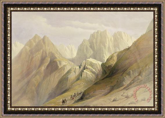 David Roberts Ascent Of The Lower Range Of Sinai Framed Print