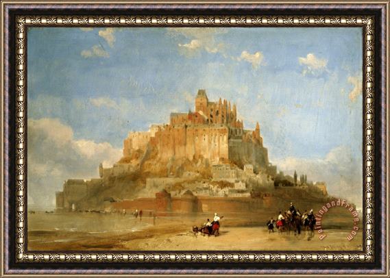 David Roberts Mont St Michel From The Sands Framed Print
