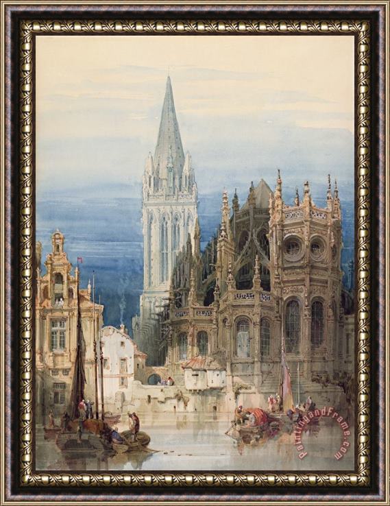 David Roberts St. Pierre Caen Framed Painting