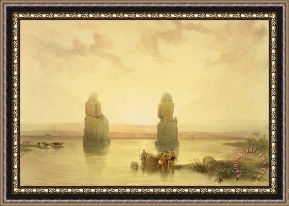 David Roberts The Colossi Of Memnon Framed Painting