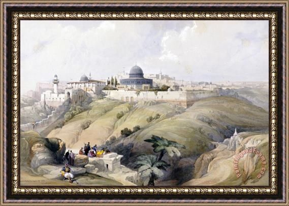 David Roberts View of Jerusalem Framed Painting