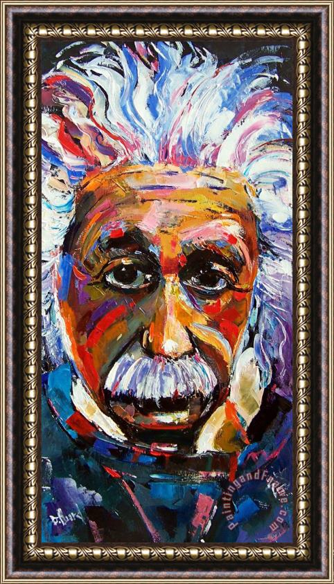 Debra Hurd Albert Einstein genius Framed Painting