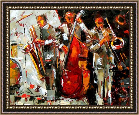 Debra Hurd Big Jazz Framed Painting