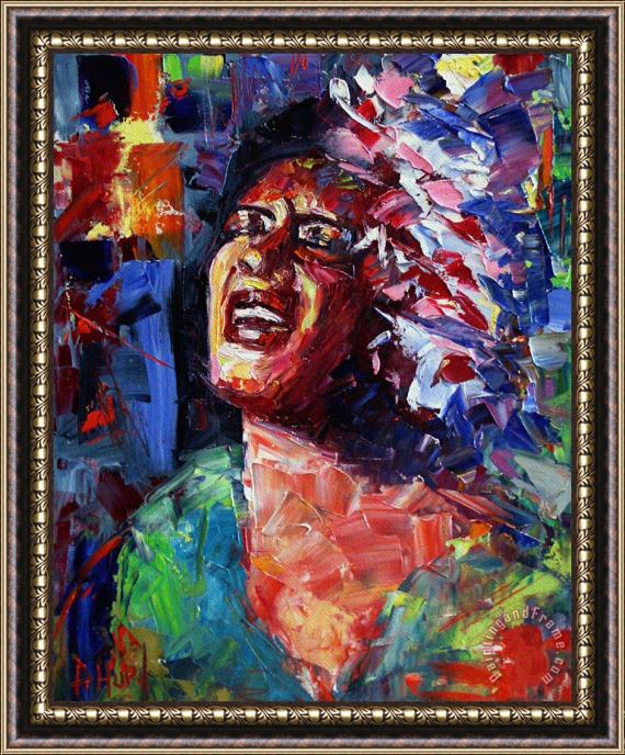 Debra Hurd Billie Holiday Live Framed Painting
