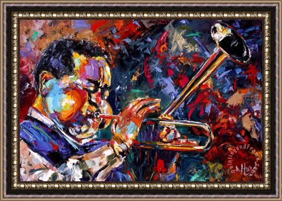 Debra Hurd Dizzy Gillespie Framed Painting