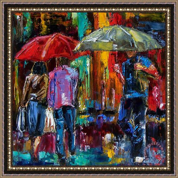 Debra Hurd Heavy Rain Framed Painting
