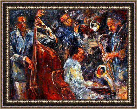 Debra Hurd Hot Jazz three Framed Painting