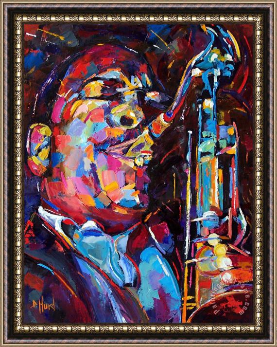 Debra Hurd Jazz Trane Framed Painting