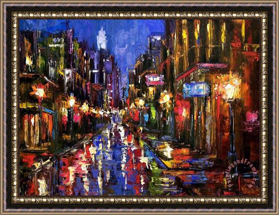 Debra Hurd New Orleans Storm Framed Painting