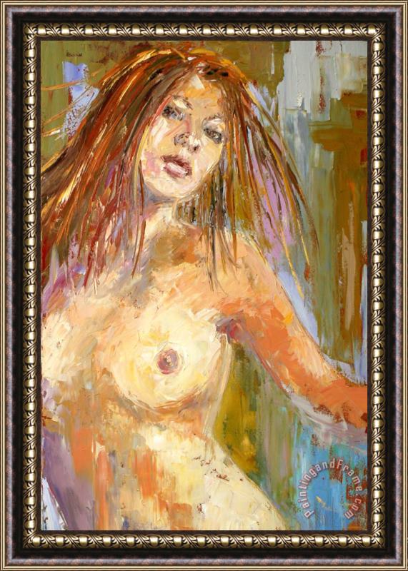 Debra Hurd Red Head Framed Painting