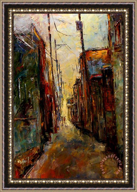 Debra Hurd Sounds In The Alley Framed Painting