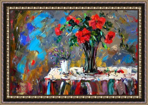 Debra Hurd Spring Blooms Framed Painting