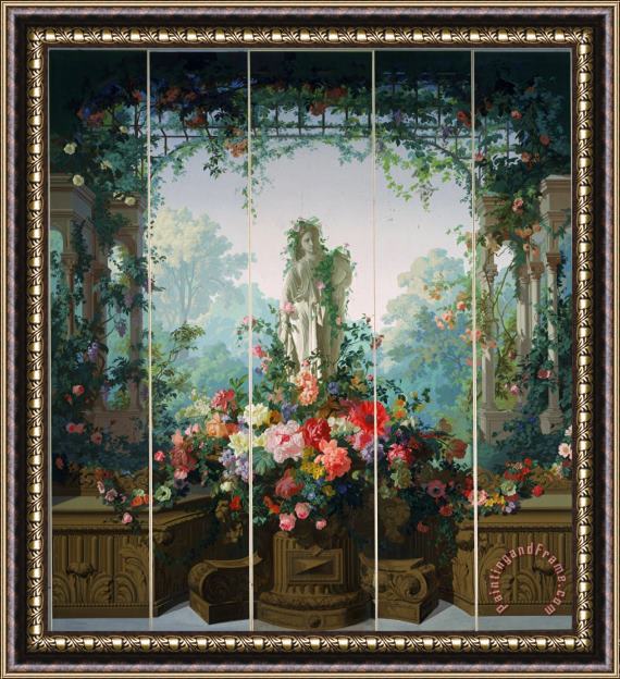 Designed by Edouard Muller Garden of Armida Wallpaper Framed Print