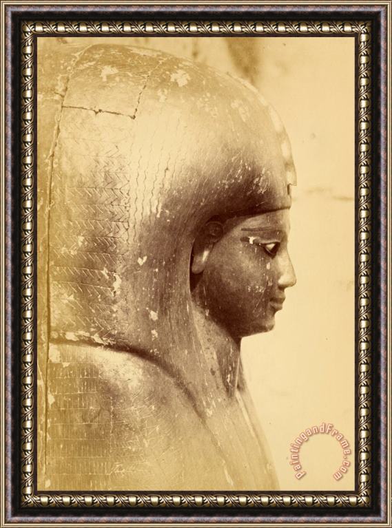 Despoineta (close Up of The Sarcophagus of The Queen Aah Hotep (profile)) Framed Print