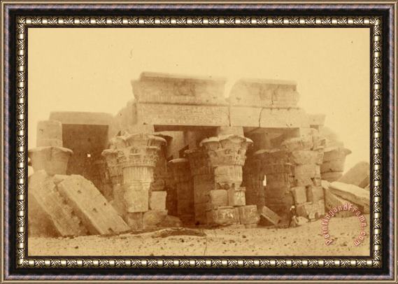 Despoineta (close View of The Pillars of The Temple of Ombos) Framed Painting