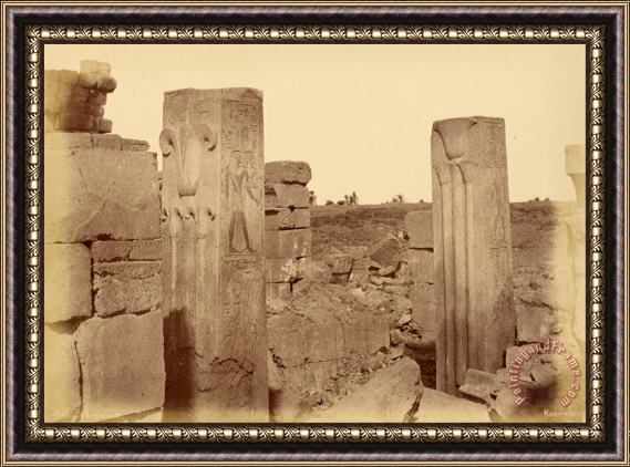 Despoineta (karnak, Thotmes Iii's Lotus Columns) Framed Print