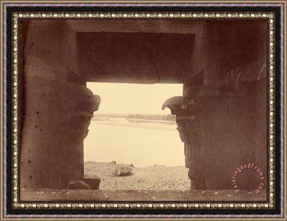 Despoineta (view of The Nile Through The Pillars of The Temple of Ombos) Framed Painting