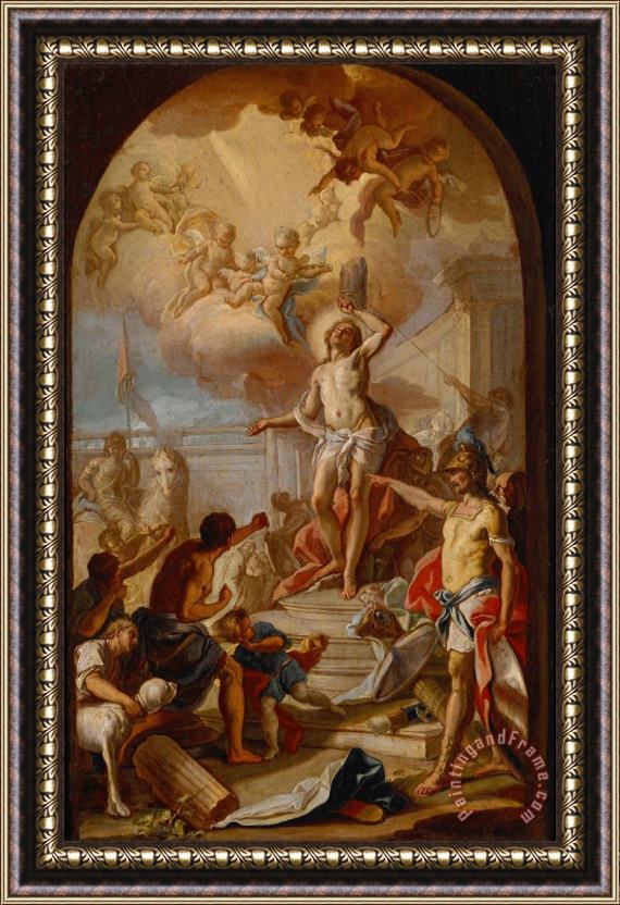 Diana, Giacinto The Martyrdom of St. Sebastian Framed Print