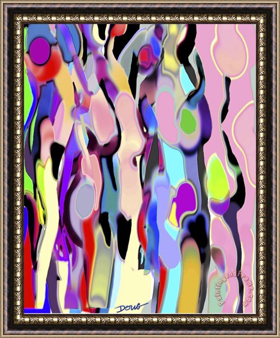 Diana Ong Abstract Female Forms Framed Painting