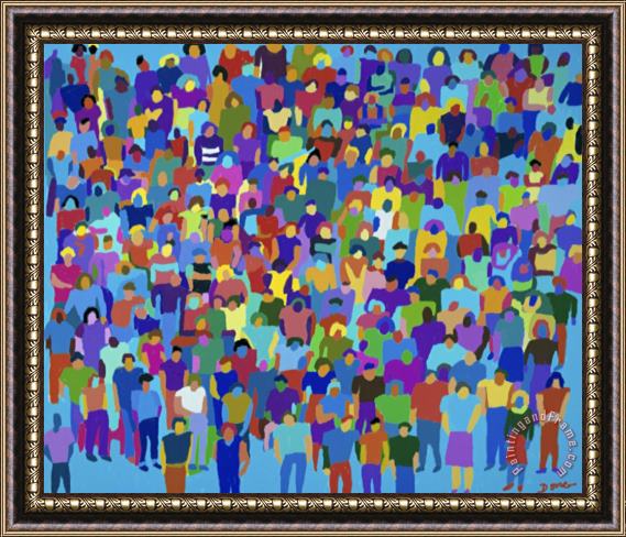 Diana Ong All in a Crowd Framed Print