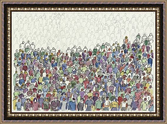 Diana Ong All These People Framed Print