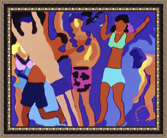 Diana Ong Beach Bums Framed Painting