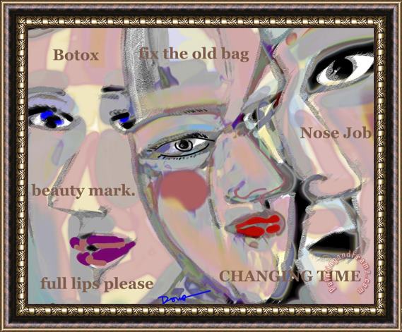 Diana Ong Botox Babes Framed Painting