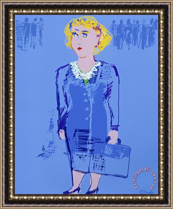 Diana Ong Business Woman Framed Painting
