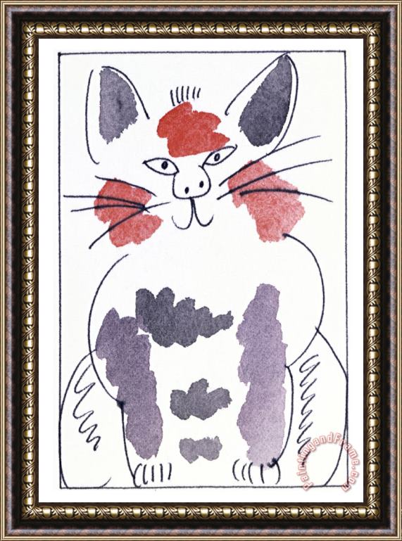 Diana Ong Cat No 6 Framed Painting