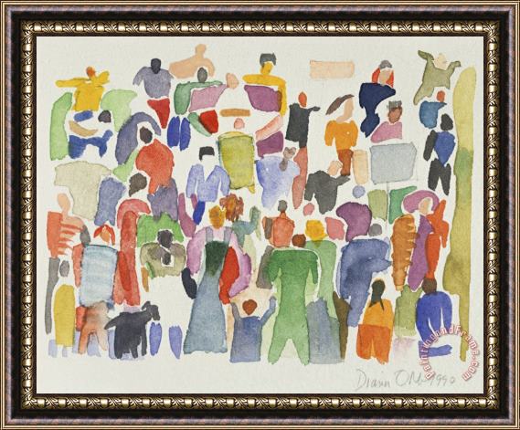 Diana Ong Crowd No 16 Framed Painting