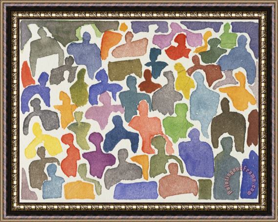 Diana Ong Crowd No 17 Framed Painting