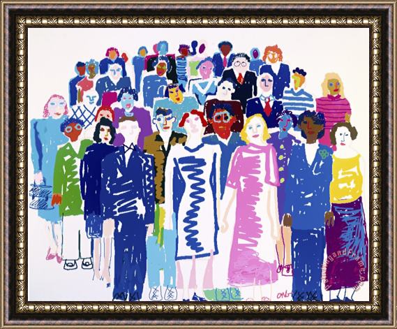 Diana Ong Crowd V Framed Painting