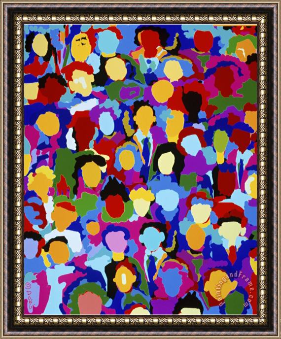 Diana Ong Crowd Xvii Framed Painting