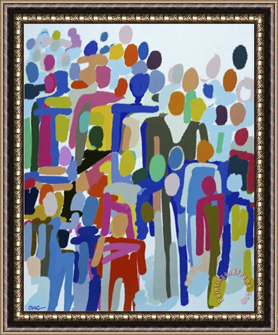 Diana Ong Crowd Xviii Framed Painting