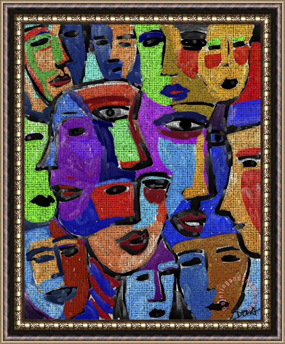 Diana Ong Facial Conglomerate Framed Painting