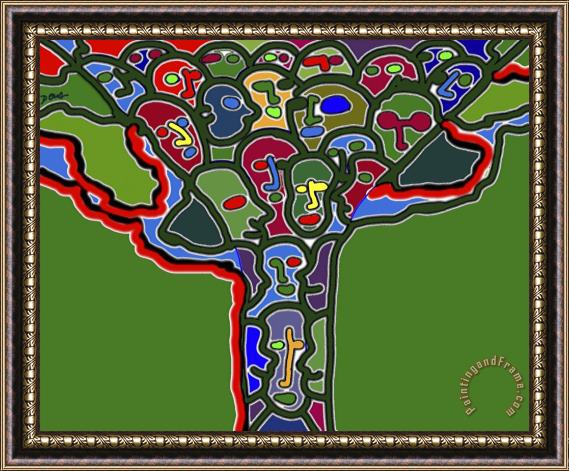 Diana Ong Family Tree Framed Painting