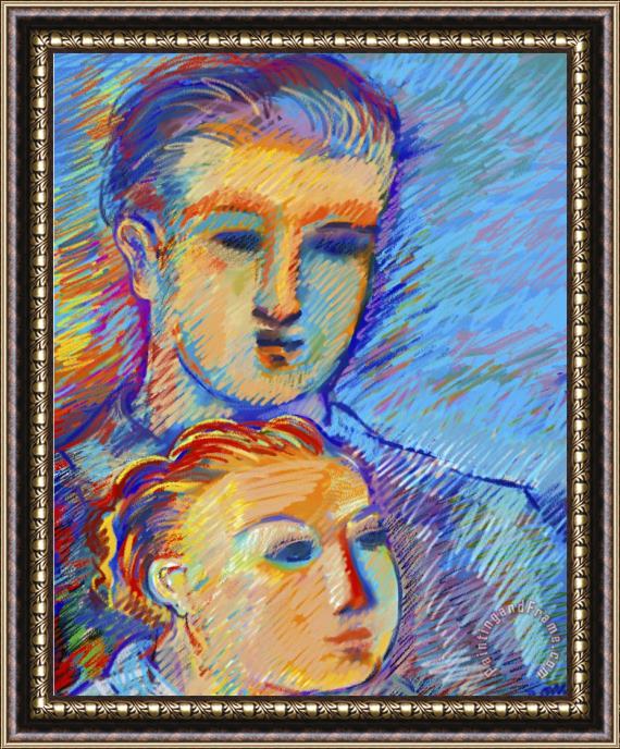 Diana Ong Father And Child Framed Painting