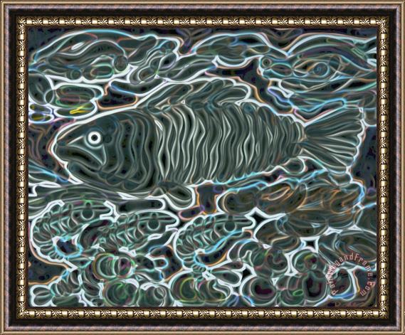 Diana Ong Fish Menu Framed Painting